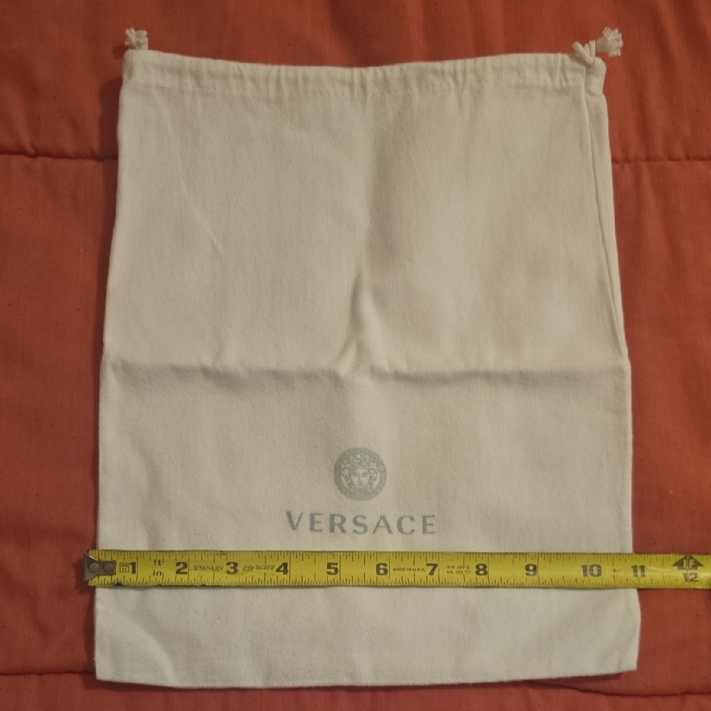 Versace Ivory Logo Pouch